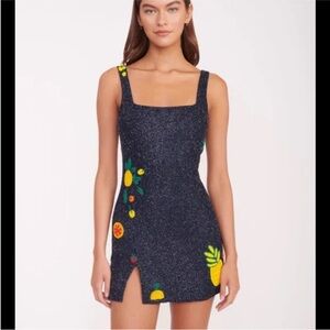 NWT STAUD Fruit Salad Beaded Dress Size Medium